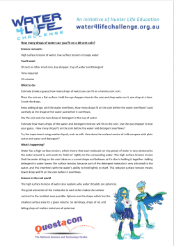 Questacon Water Science Experiments