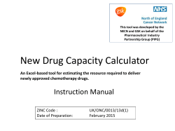 New Drug Capacity Calculator