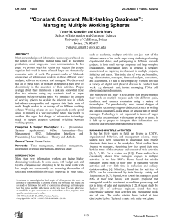 Constant, Constant, Multi-tasking Craziness