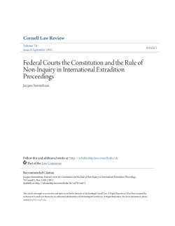 Federal Courts the Constitution and the Rule of Non