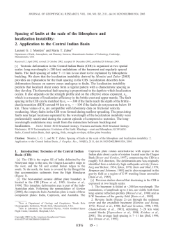 Spacing of faults at the scale of the lithosphere and localization