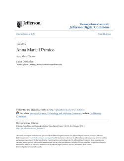Anna Marie D`Amico - Jefferson Digital Commons