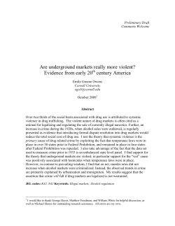 Are underground markets really more violent? Evidence