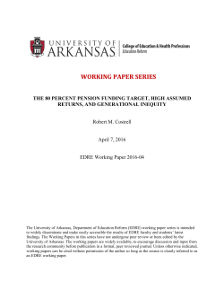 The 80 Percent Pension Funding Target, High Assumed Returns