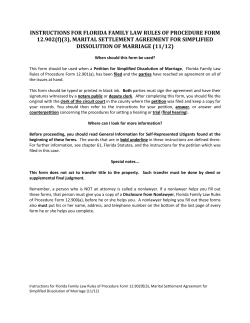 Marital Settlement Agreement for Simplified