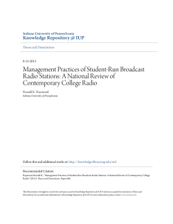 Management Practices of Student-Run Broadcast Radio Stations: A