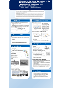 Changes in navigation on the Rhine in the first half of