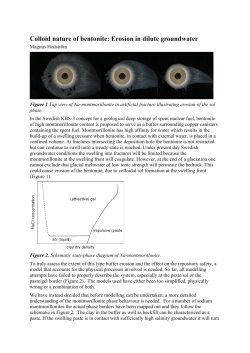 Colloid nature of bentonite: Erosion in dilute groundwater