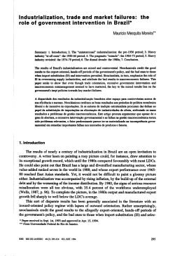 Industrialization, trade and market failures: the role of government