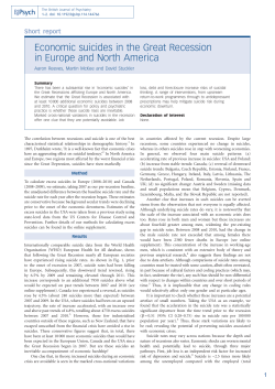 Economic suicides in the Great Recession in Europe and North