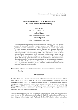 Analysis of Informal Use of Social Media in Formal Project