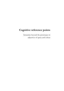 Cognitive reference points