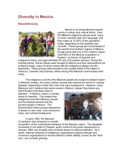 Diversity in Mexico sity in Mexico