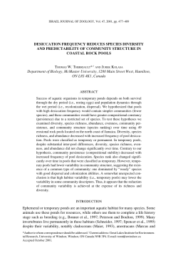 Desiccation frequency reduces species diversity