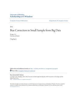 Bias Correction in Small Sample from Big Data