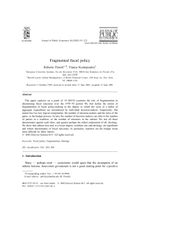 Fragmented fiscal policy