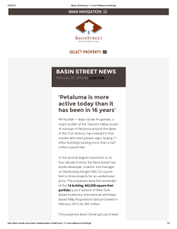 BASIN STREET NEWS `Petaluma is more active today than it has