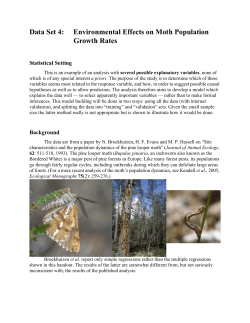 Data Set 4: Environmental Effects on Moth Population Growth Rates