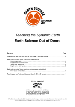 Earth Science Out of Doors