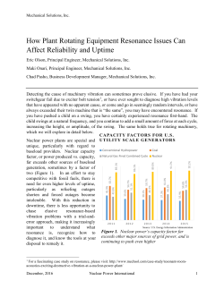 How Plant Rotating Equipment Resonance Issues Can Affect