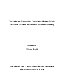 Presidentialism, Bicameralism, Federalism and Budget Deficits: The