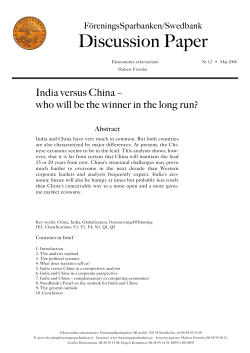 India versus China–who will be the winner in the long run?