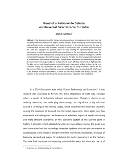 Need of a Nationwide Debate on Universal Basic Income for India