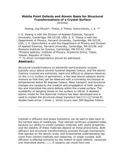 Mobile point defects and the atomic basis for structural