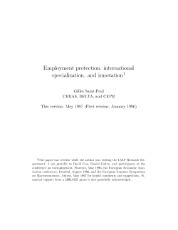 Employment protection, international specialization, and innovation