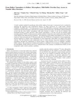 From Hollow Nanosphere to Hollow Microsphere: Mild Buffer