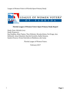 League of Women Voters of Florida Open Primary Study Page 1