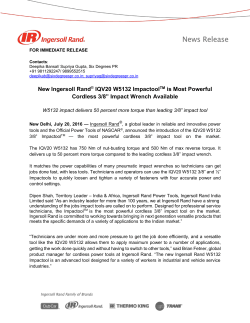 New Ingersoll Rand&reg; IQV20 W5132 Impactool TM is Most Powerful