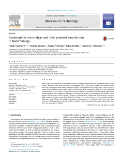 Extremophilic micro-algae and their potential contribution in