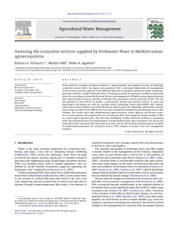 Assessing the ecosystem services supplied by freshwater flows in