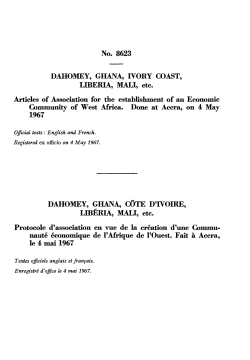 No. 8623 DAHOMEY, GHANA, IVORY COAST, LIBERIA, MALI, etc