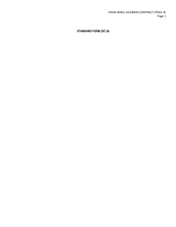 OASIS SMALL BUSINESS CONTRACT (POOL 4) Page 1