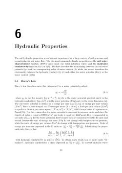 Hydraulic Properties