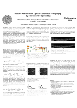 Speckle Reduction in Optical Coherence Tomography by Frequency