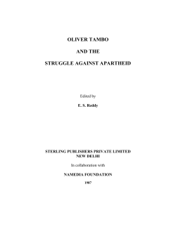 oliver tambo - South African History Online