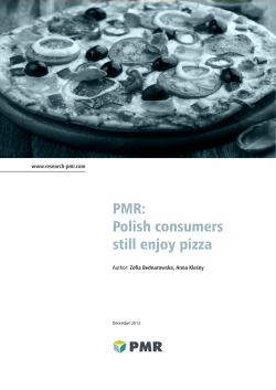 PMR: Polish consumers still enjoy pizza