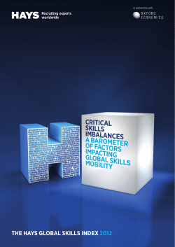 The Hays Global Skills Index Report 2012
