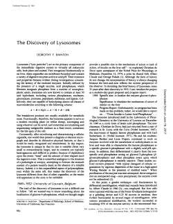 The Discovery of Lysosornes - The Journal of Cell Biology