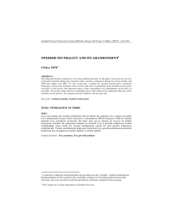 swedish neutrality and its abandonment1