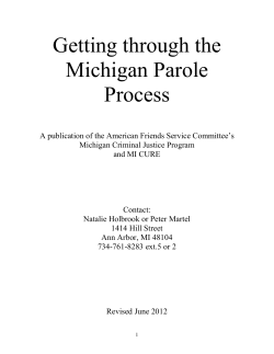 Getting through the Michigan Parole Process