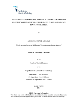 perfluorinated compounds, bishenol a and acetaminophen in
