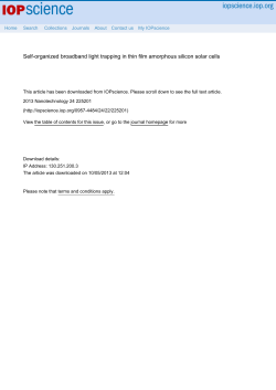 Self-organized broadband light trapping in thin film amorphous