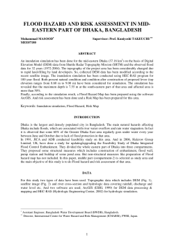 Flood hazard and Risk Assessment in Mid-Eastern part of