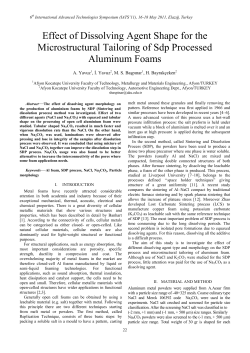 Effect of Dissolving Agent Shape for the Microstructural Tailoring of