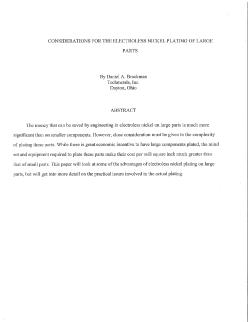 Considerations For Electroless Nickel Plating Of Large