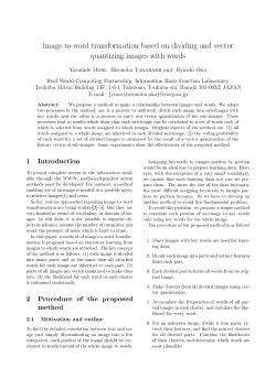 Image-to-word transformation based on dividing and vector